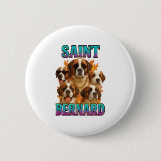 Badge Rond 5 Cm Saint Bernard 