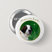Badge Rond 5 Cm Saint Bernard Peace (Devant & derrière)
