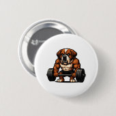 Badge Rond 5 Cm Saint Bernard Poids Bodybuilder Workbuilding Gy (Devant & derrière)