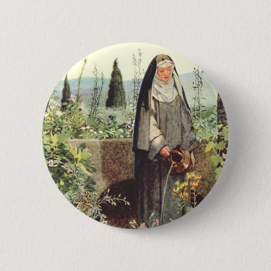 Badge Rond 5 Cm Saint-Catherine de Sienne (Devant)
