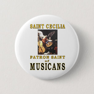 BADGE ROND 5 CM SAINT CECILIA