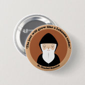 Badge Rond 5 Cm Saint Charbel Makhluf (Devant & derrière)