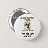 BADGE ROND 5 CM SAINT CHRISTOPHER (Devant & derrière)