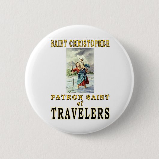 BADGE ROND 5 CM SAINT CHRISTOPHER (Devant)
