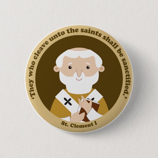 Badge Rond 5 Cm Saint Clément I (Devant)