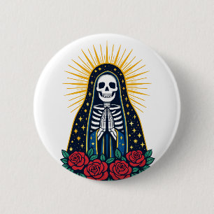 Badge Rond 5 Cm Saint Crâne