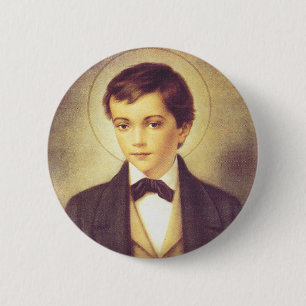 Badge Rond 5 Cm Saint Dominique Savio élève de Jean Bosco