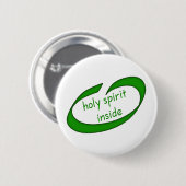 Badge Rond 5 Cm Saint-Esprit à l'intérieur du chrétien (Devant & derrière)