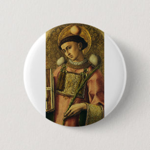 Badge Rond 5 Cm Saint Étienne le Protomartyr Iconographie d'art fi