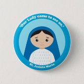 Badge Rond 5 Cm Saint Jacinta Marto (Devant)