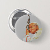 Badge Rond 5 Cm Saint-Jean-Paul II (Devant & derrière)