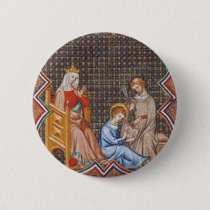 Badge Rond 5 Cm Saint-Louis IX de France