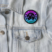 Badge Rond 5 Cm Saint-Martin Blue Gradient Sint Martin (En situation)