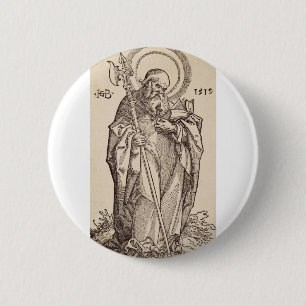 Badge Rond 5 Cm Saint Matthieu l'Évangéliste - Reproduction d'Art