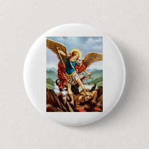 Badge Rond 5 Cm Saint Michel l'Archange