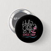 Badge Rond 5 Cm Saint Navire Girls Voyage Chemise Fun Croisière Va (Devant & derrière)