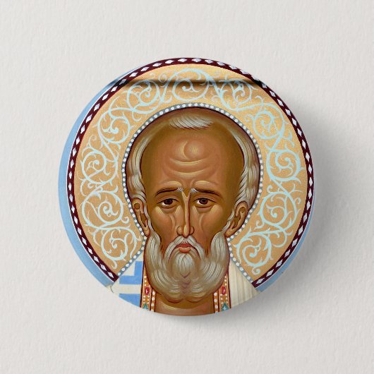 Badge Rond 5 Cm Saint Nicolas de Myra (Devant)