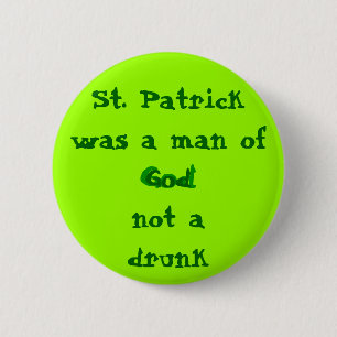 Badge Rond 5 Cm Saint Patrick Homme de Dieu