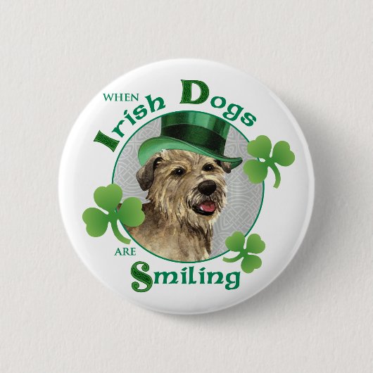 Badge Rond 5 Cm Saint Patrick's Day Glen of Imaal Terrier (Devant)