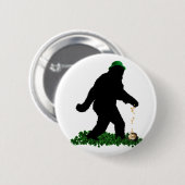 Badge Rond 5 Cm Saint Patrick's Day Lucky Sasquatch (Devant & derrière)