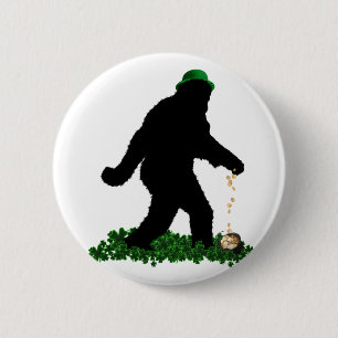 Badge Rond 5 Cm Saint Patrick's Day Lucky Sasquatch