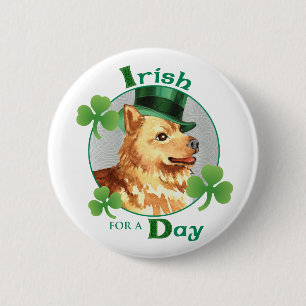 Badge Rond 5 Cm Saint Patrick's Day Spitz finlandais
