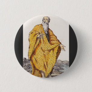 Badge Rond 5 Cm Saint Paul de Thèbes Premier Ermite Chrétien Art