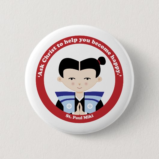 Badge Rond 5 Cm Saint Paul Miki (Devant)