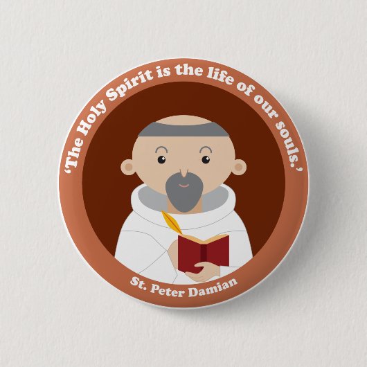 Badge Rond 5 Cm Saint Peter Damian (Devant)