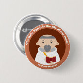 Badge Rond 5 Cm Saint Peter Damian (Devant & derrière)