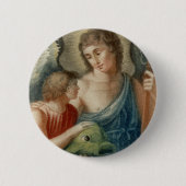 Badge Rond 5 Cm Saint Raphaël l'Archange (M 012) (Devant)
