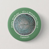 Badge Rond 5 Cm Saint Regis Mountain USGS Points de référence (Devant)
