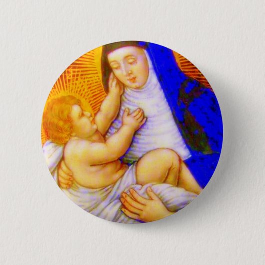 BADGE ROND 5 CM SAINT ROSE DE LIMA (Devant)