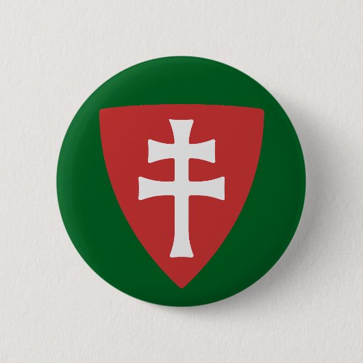 Badge Rond 5 Cm saint stephen croix hongroise symbole hongrie roi (Devant)