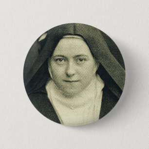 Badge Rond 5 Cm Saint Therese of the Child Jesus and the Holy Face