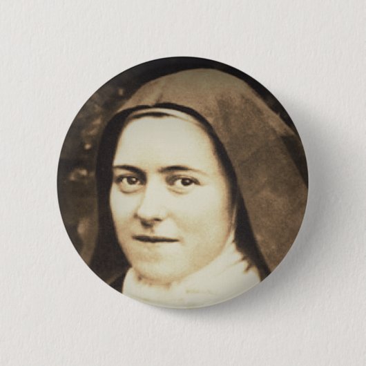 BADGE ROND 5 CM SAINT THERESSE DE LISIEUX (Devant)