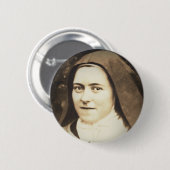 BADGE ROND 5 CM SAINT THERESSE DE LISIEUX (Devant & derrière)