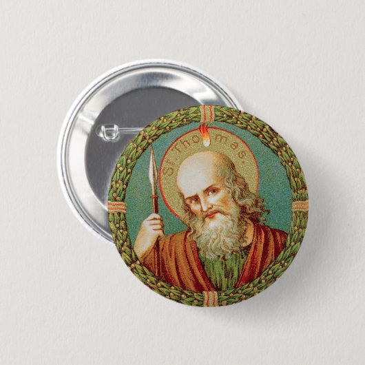 Badge Rond 5 Cm Saint Thomas l'Apôtre (JMAS 12) (Devant & derrière)