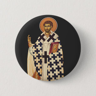 Badge Rond 5 Cm Saint Timothée, le premier évêque chrétien d'Ephès