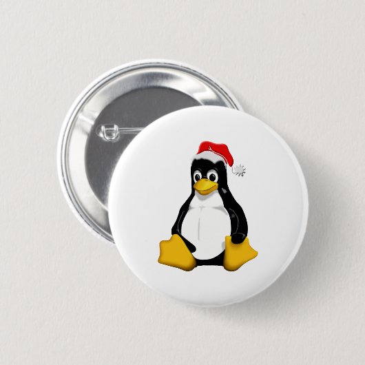 Badge Rond 5 Cm Saint Tux (Devant & derrière)