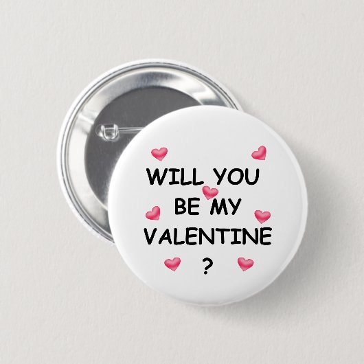 Badge Rond 5 Cm Saint Valentin (Devant & derrière)