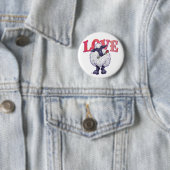 Badge Rond 5 Cm Saint Valentin au mouton (En situation)