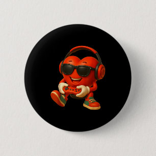 Badge Rond 5 Cm Saint-Valentin Cœur Gamer Jeux Vidéo Garçons Homme