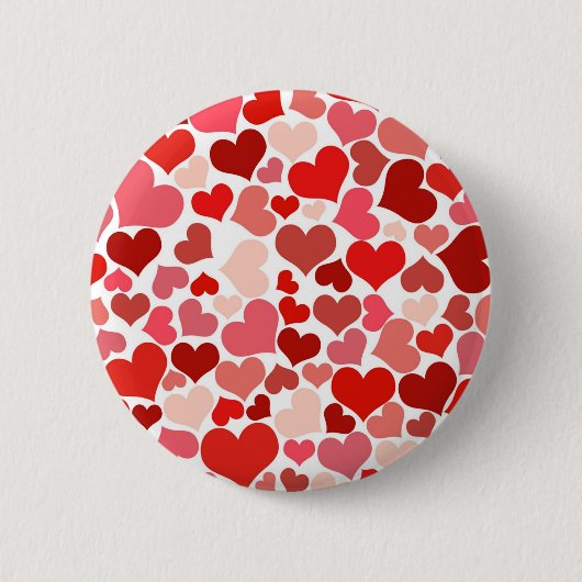 Badge Rond 5 Cm Saint-Valentin de motif de coeurs d'amour (Devant)