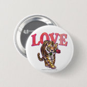 Badge Rond 5 Cm Saint Valentin de Tigre (Devant & derrière)