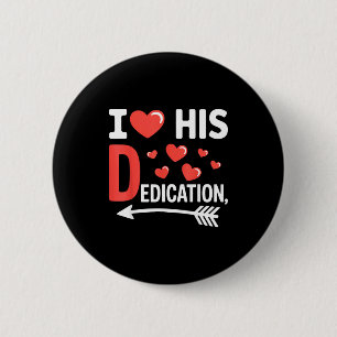 Badge Rond 5 Cm Saint Valentin drôle couple assorti J'aime son D
