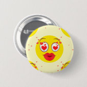 Badge Rond 5 Cm Saint Valentin Emoji (Devant & derrière)