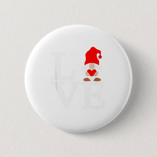 Badge Rond 5 Cm Saint-Valentin Gnome Amour