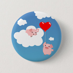 Badge Rond 5 Cm Saint-Valentin : Les ailes de l'insigne de bouton