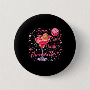 Badge Rond 5 Cm Saint-Valentin Romantique Même Cupidon A Besoin D'